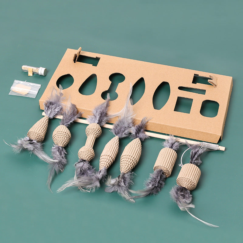 Entertaining Seven-Piece Cat Toy Set