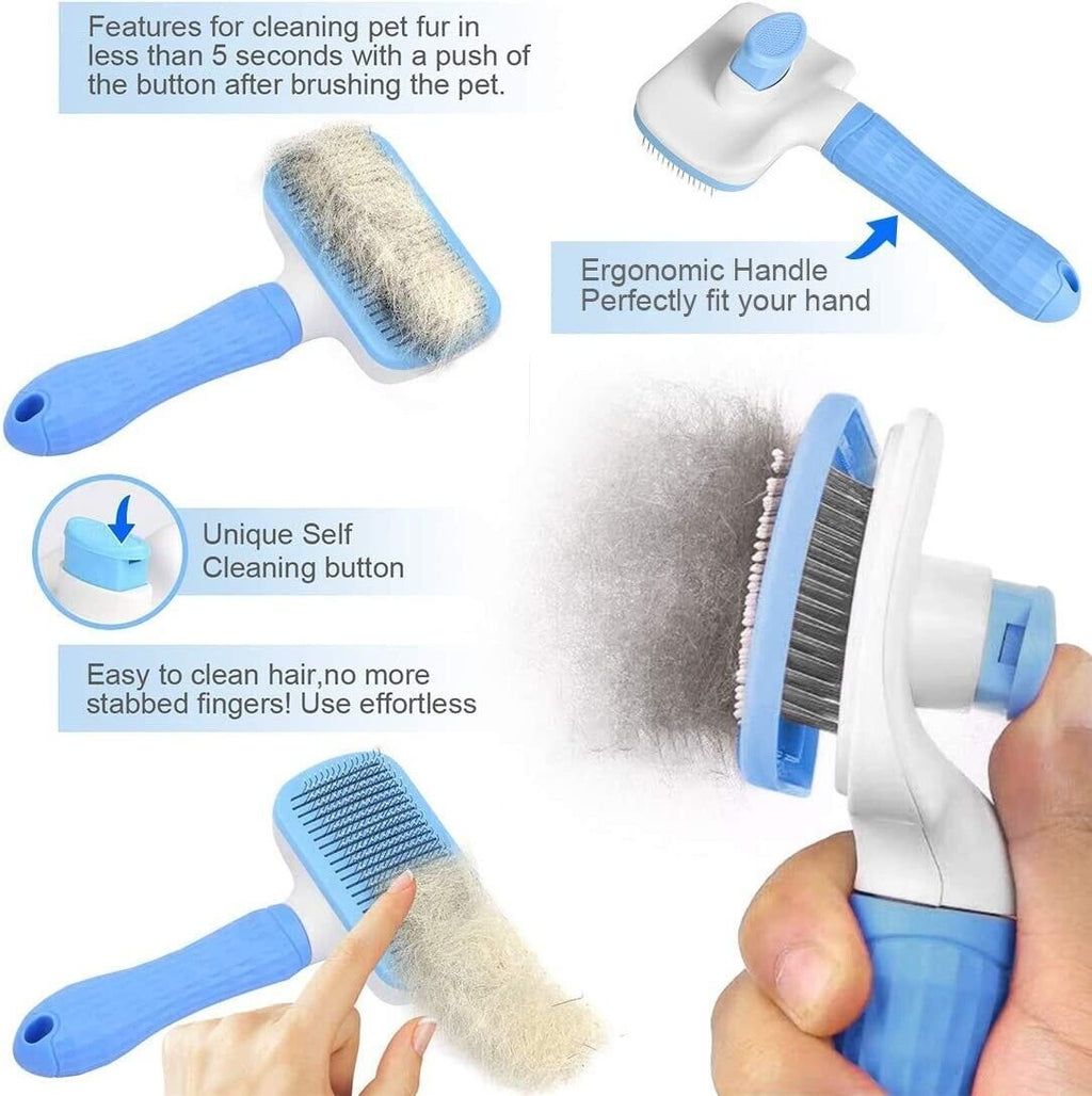 Self-Cleaning Pet Hair Groomer for Dogs and Cats