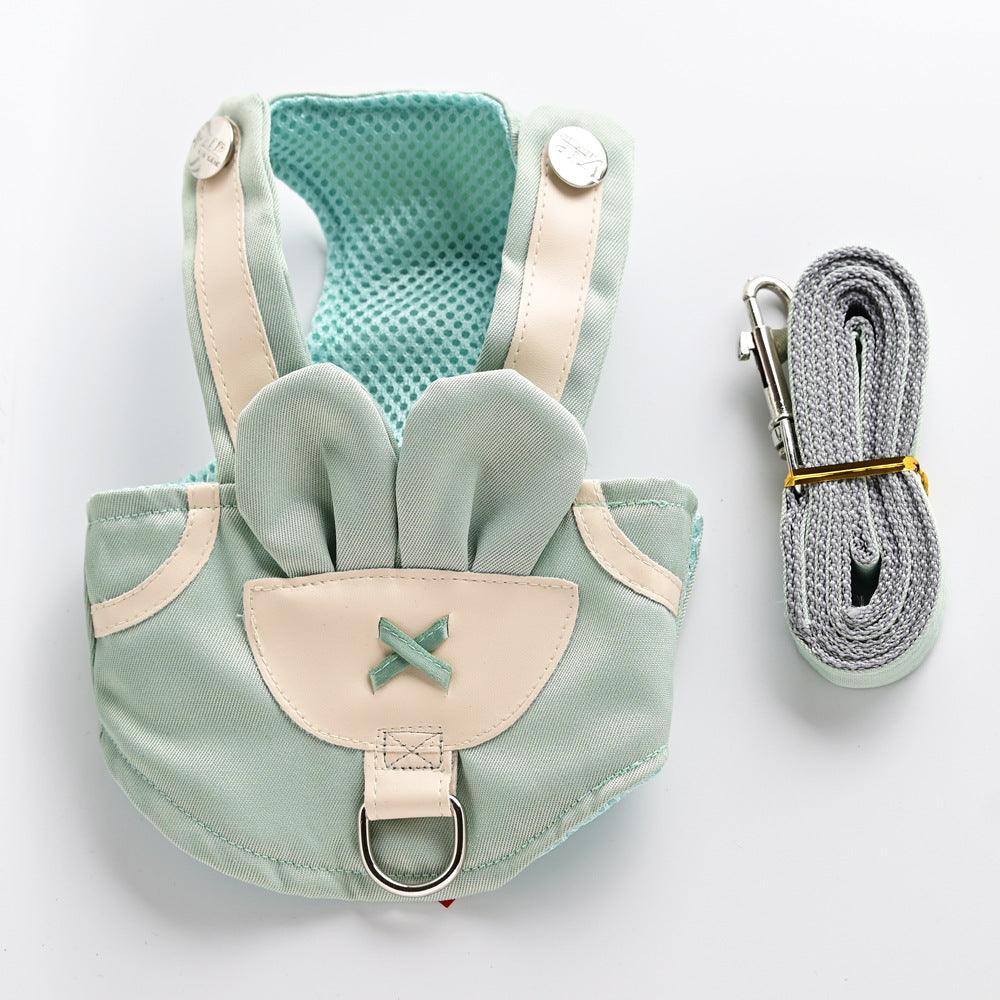 Cute Pet Adventure Set: Cat Walking Dog Leash With Small Dog Vest