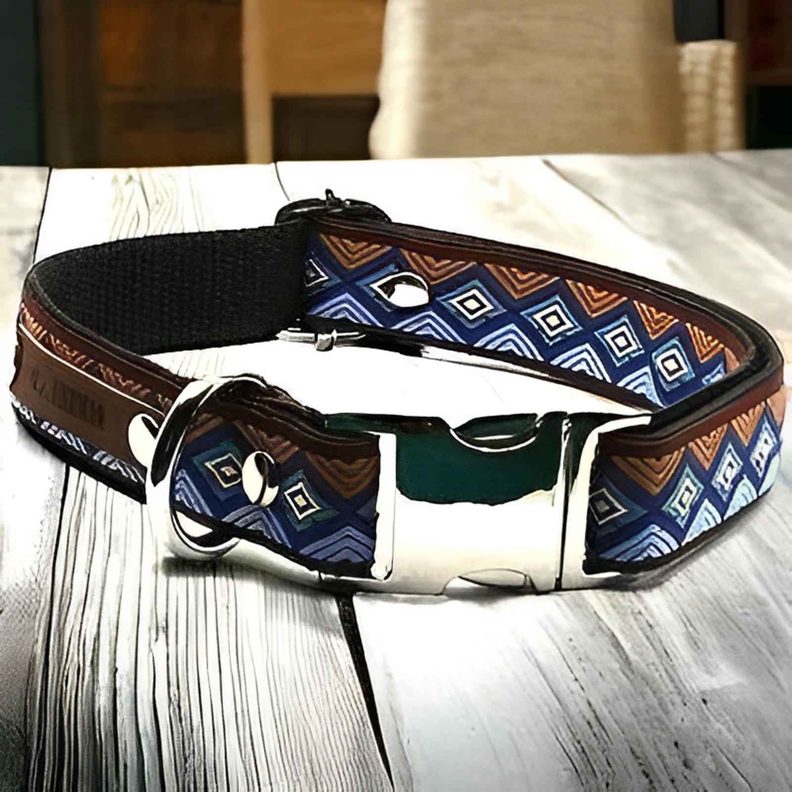 Personalised Cotton Dog Collar for Stylish Medium dogs 🐾